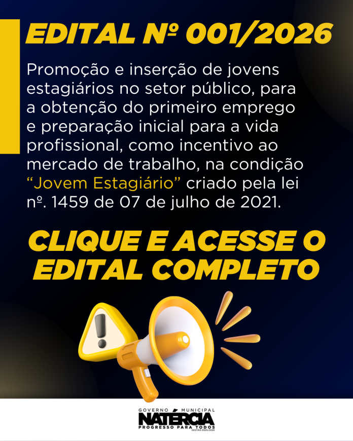 edital jovem estagiário